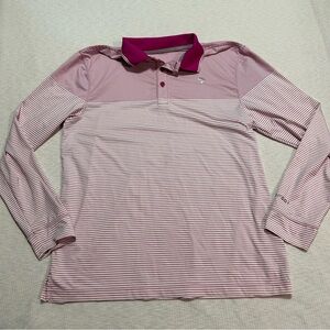 Coolibar Long Sleeve Polo Shirt Mens Medium UPF 50+ Sun‎ Protection FLAW